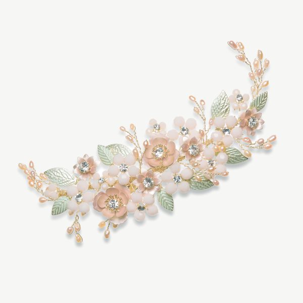 Botanica Gold Pastel Floral Clip