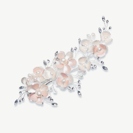 French Blossom Silver Flower Clip