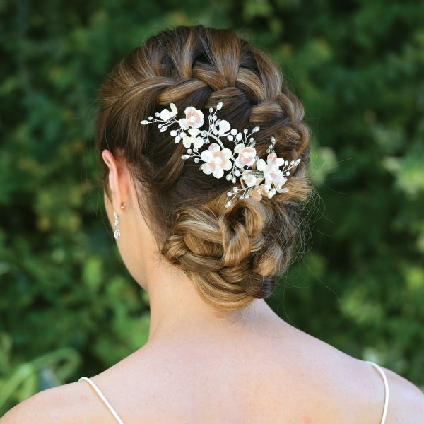 French Blossom Silver Flower Clip