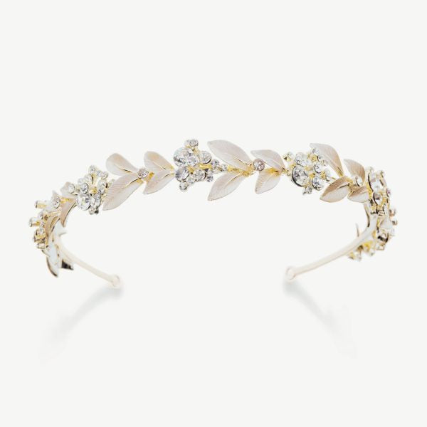 Jacinta Gold Crystal Leafy Band